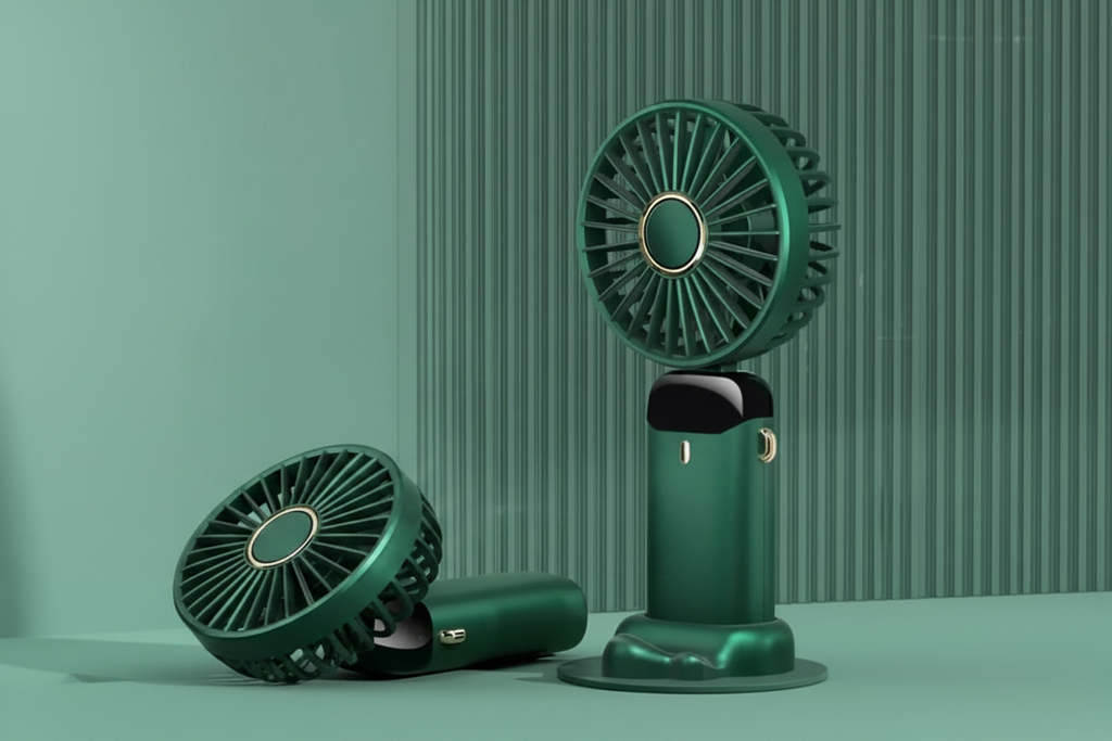 Portable Handheld Mini Fan Foldable with Neck Hanging & 5 Speeds